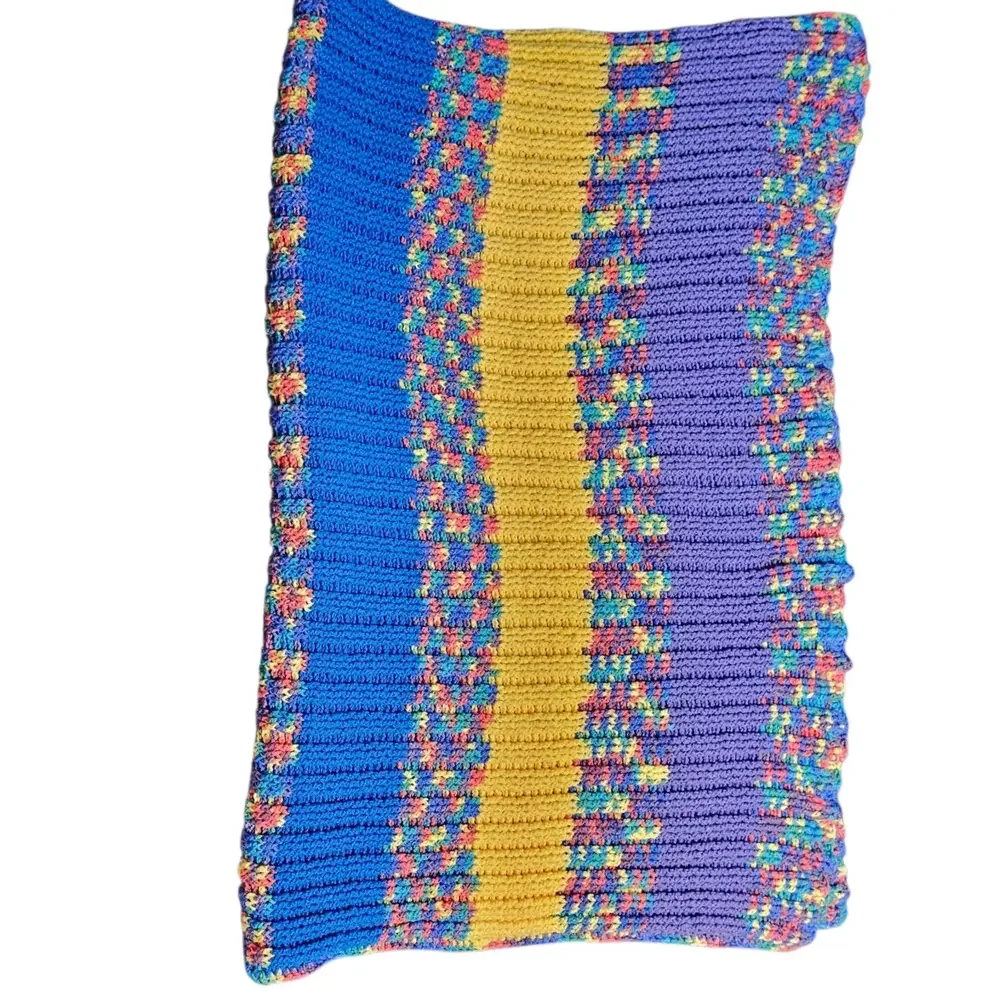 Handmade crochet throw